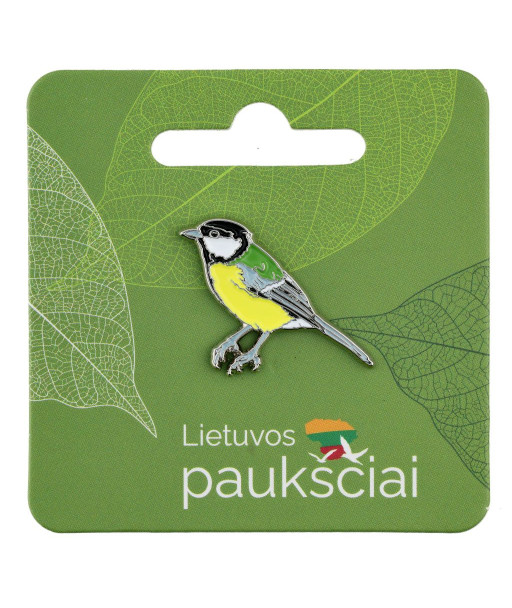 Įsegamas ženkliukas Didžioji zylė